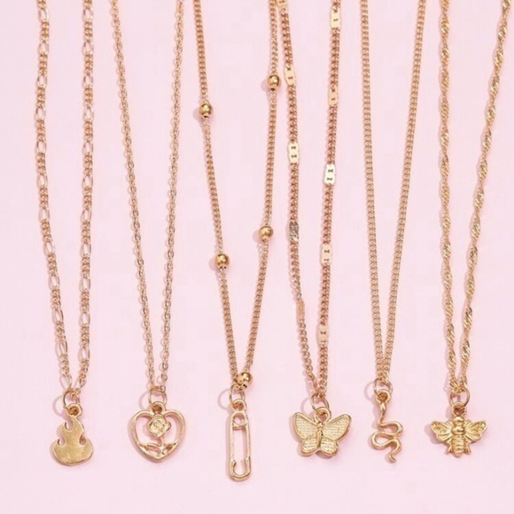 New!! 6pc Charm Necklace